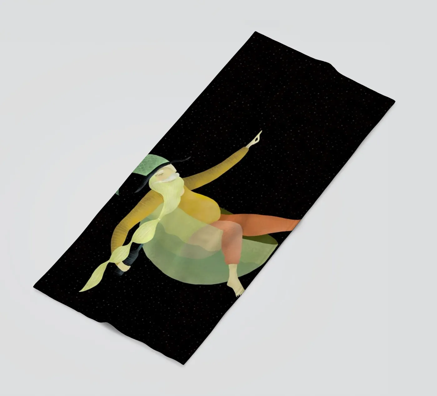 Drunk beach towel by Amalia Restrepo