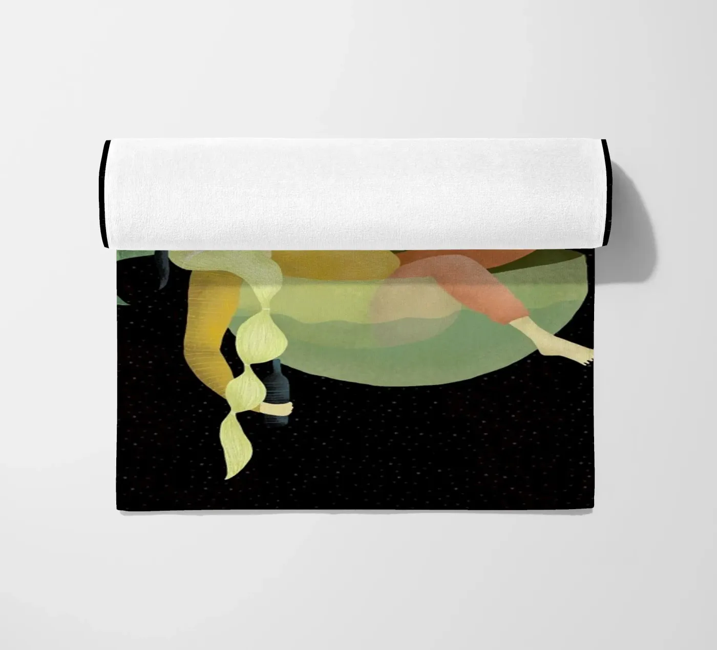Drunk beach towel by Amalia Restrepo