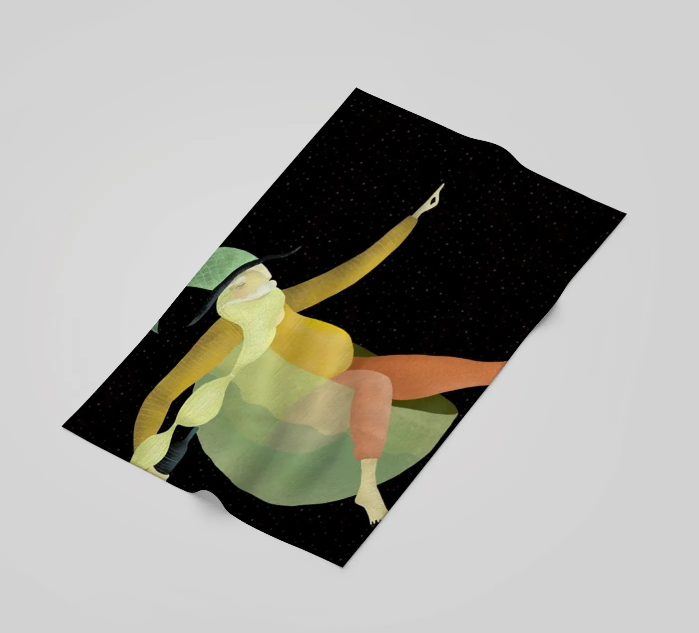 Drunk beach towel by Amalia Restrepo