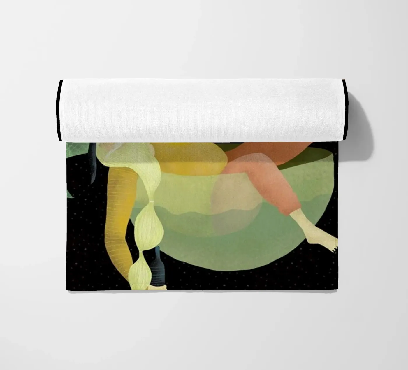 Drunk beach towel by Amalia Restrepo