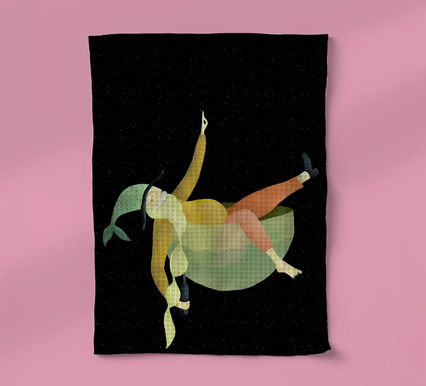 Drunk tea towel by Amalia Restrepo