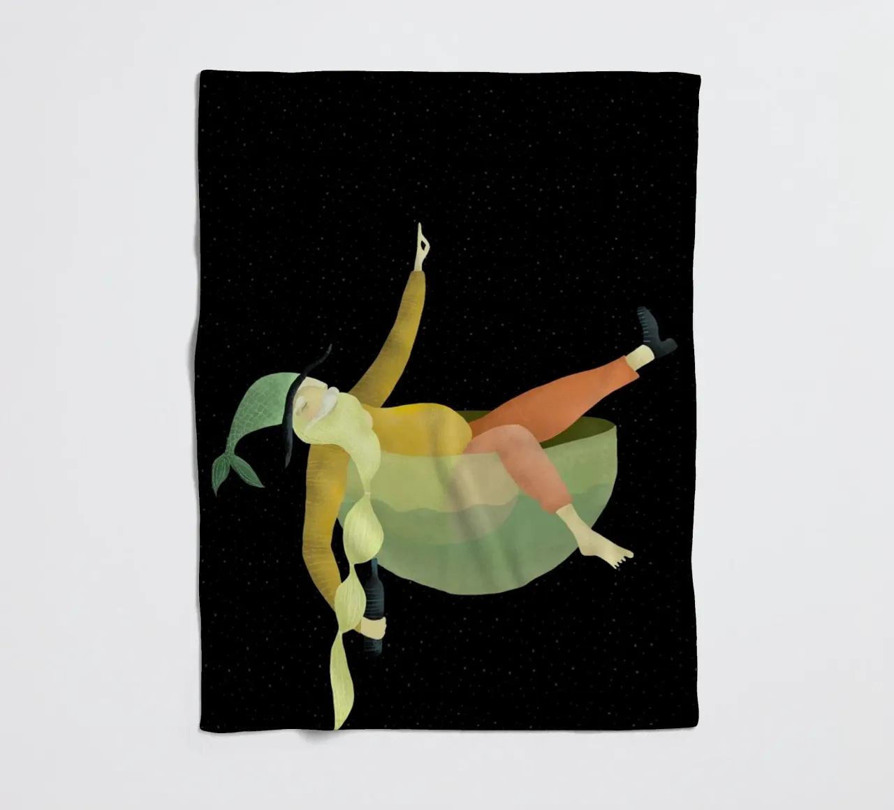 Drunk Fleecedecke von Amalia Restrepo