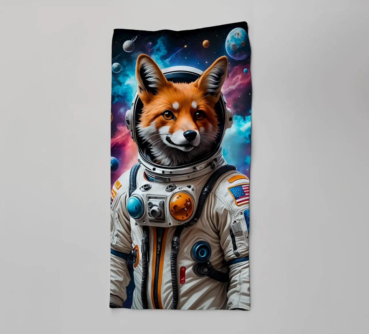 Volpe astronauta asciugamano da bagno da MakArena