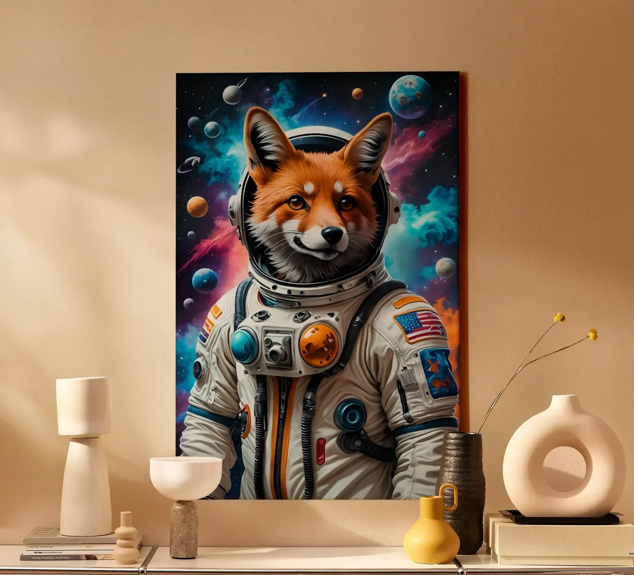 Astronaut fuchsig Leinwand von MakArena