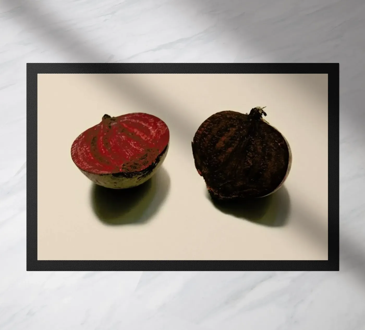 Red Beetroots doormat by Elena Veronese