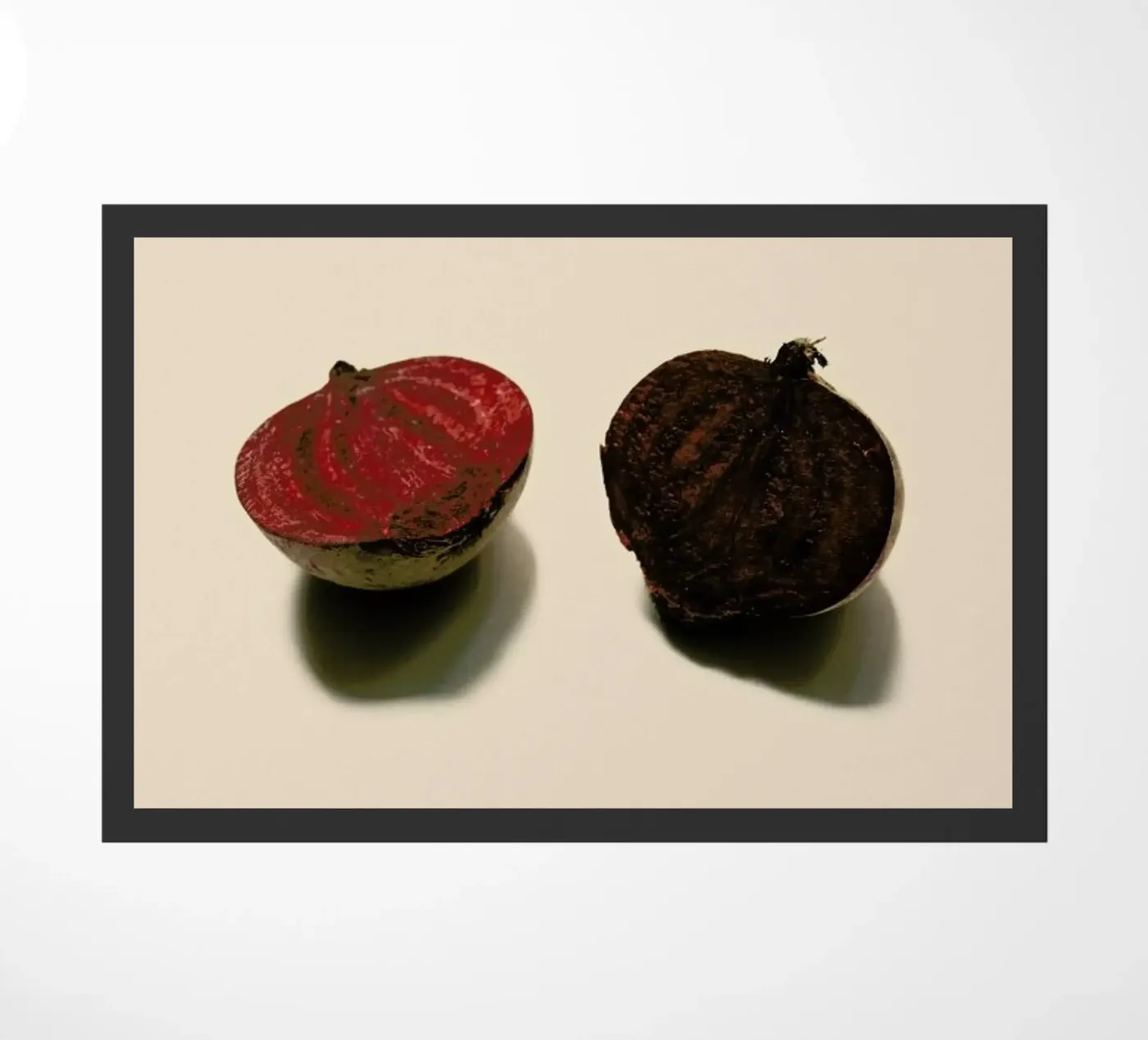 Red Beetroots doormat by Elena Veronese