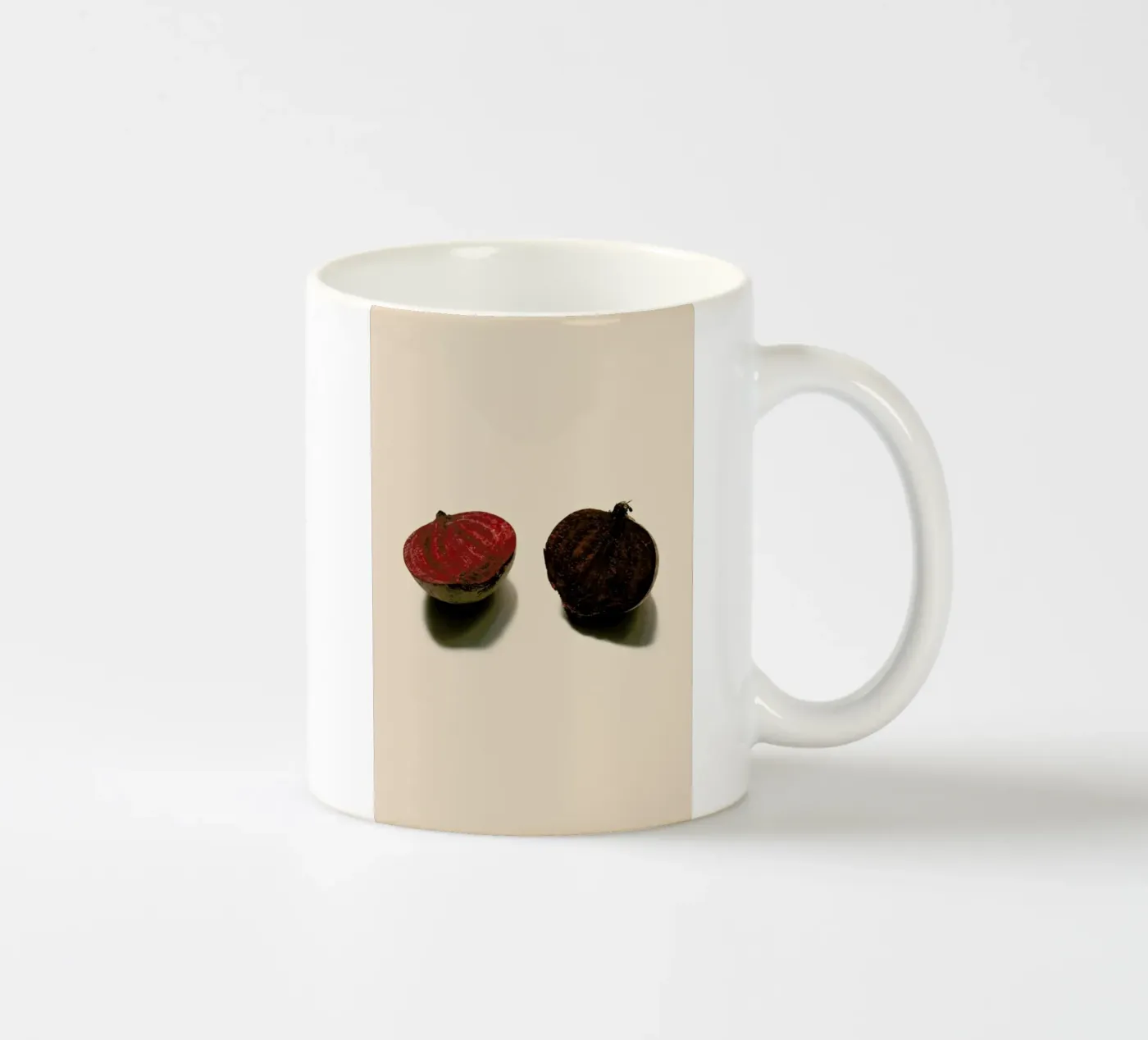 Red Beetroots ceramic mug by Elena Veronese