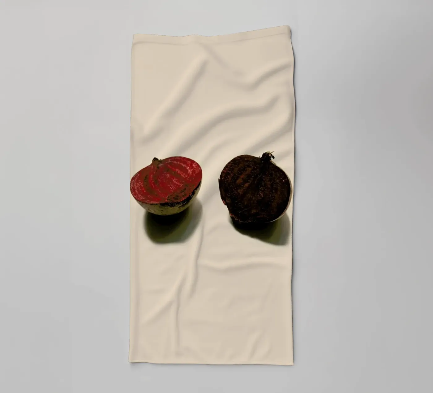 Red Beetroots towel by Elena Veronese