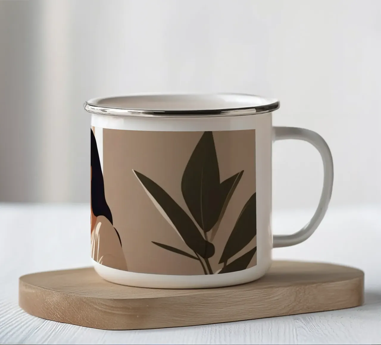 Calma mattutina tazza in smalto da Maison Solis