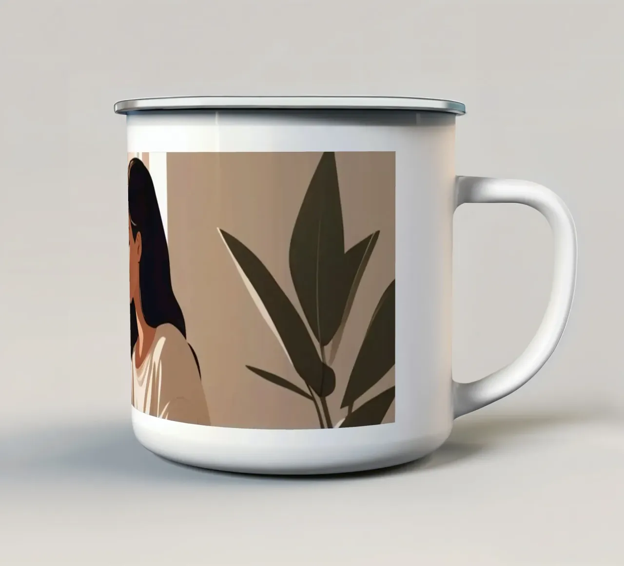 Calma mattutina tazza in smalto da Maison Solis