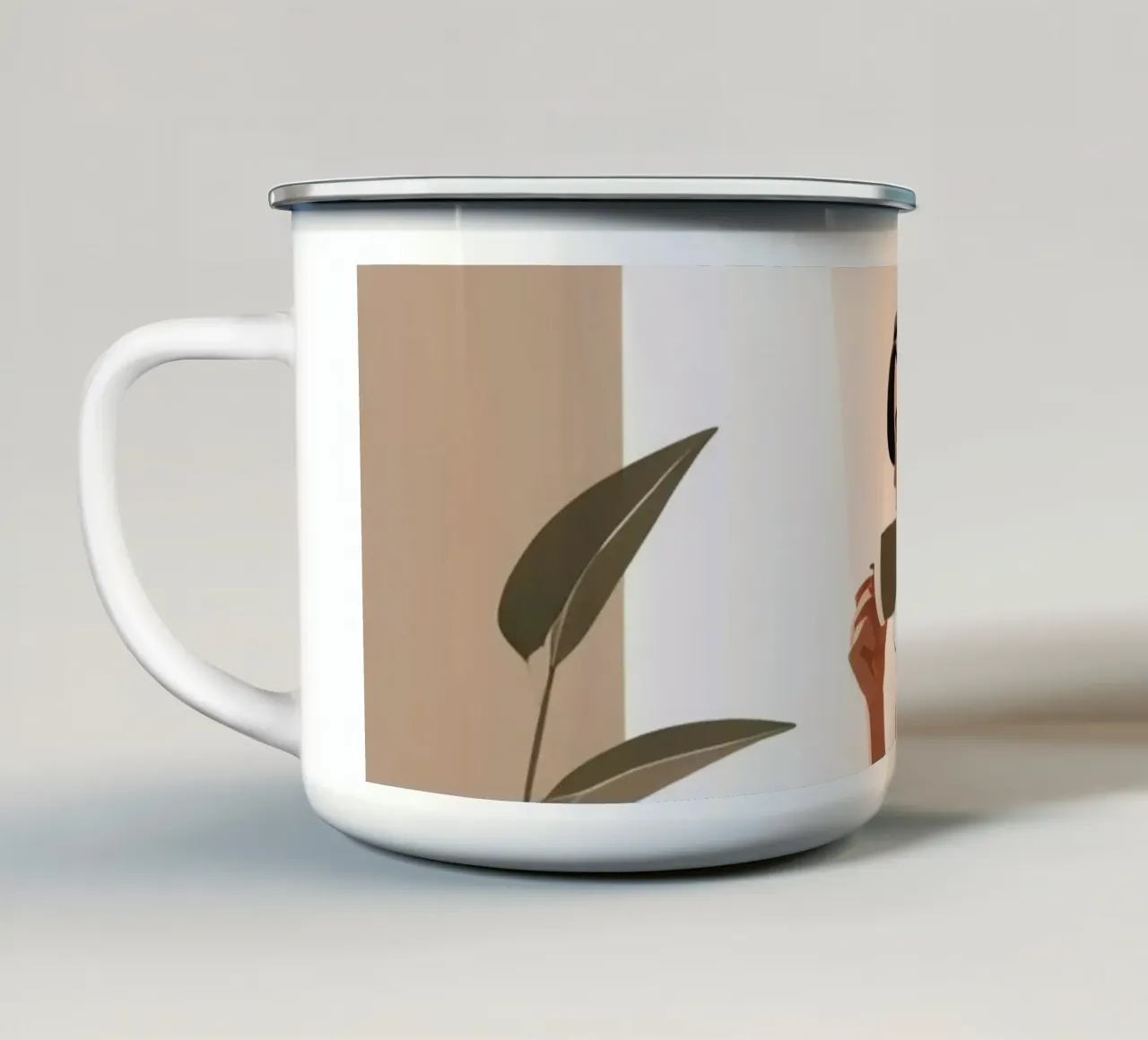 Calma mattutina tazza in smalto da Maison Solis