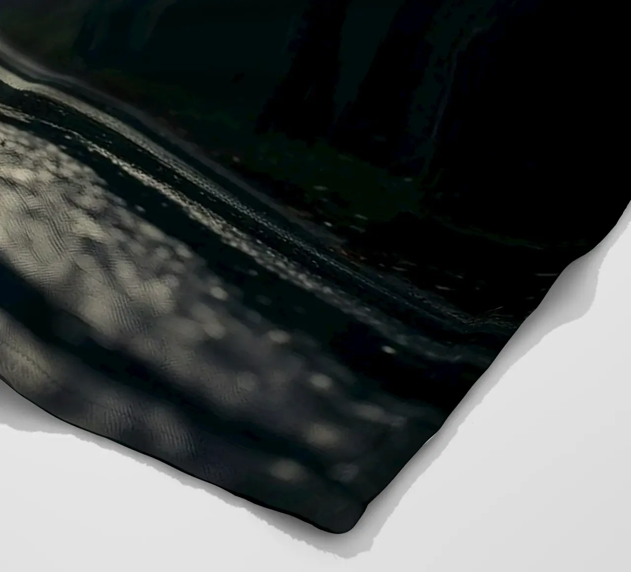 Misty forest path with soft light filters through tall trees fleece blanket by DesignDoodle