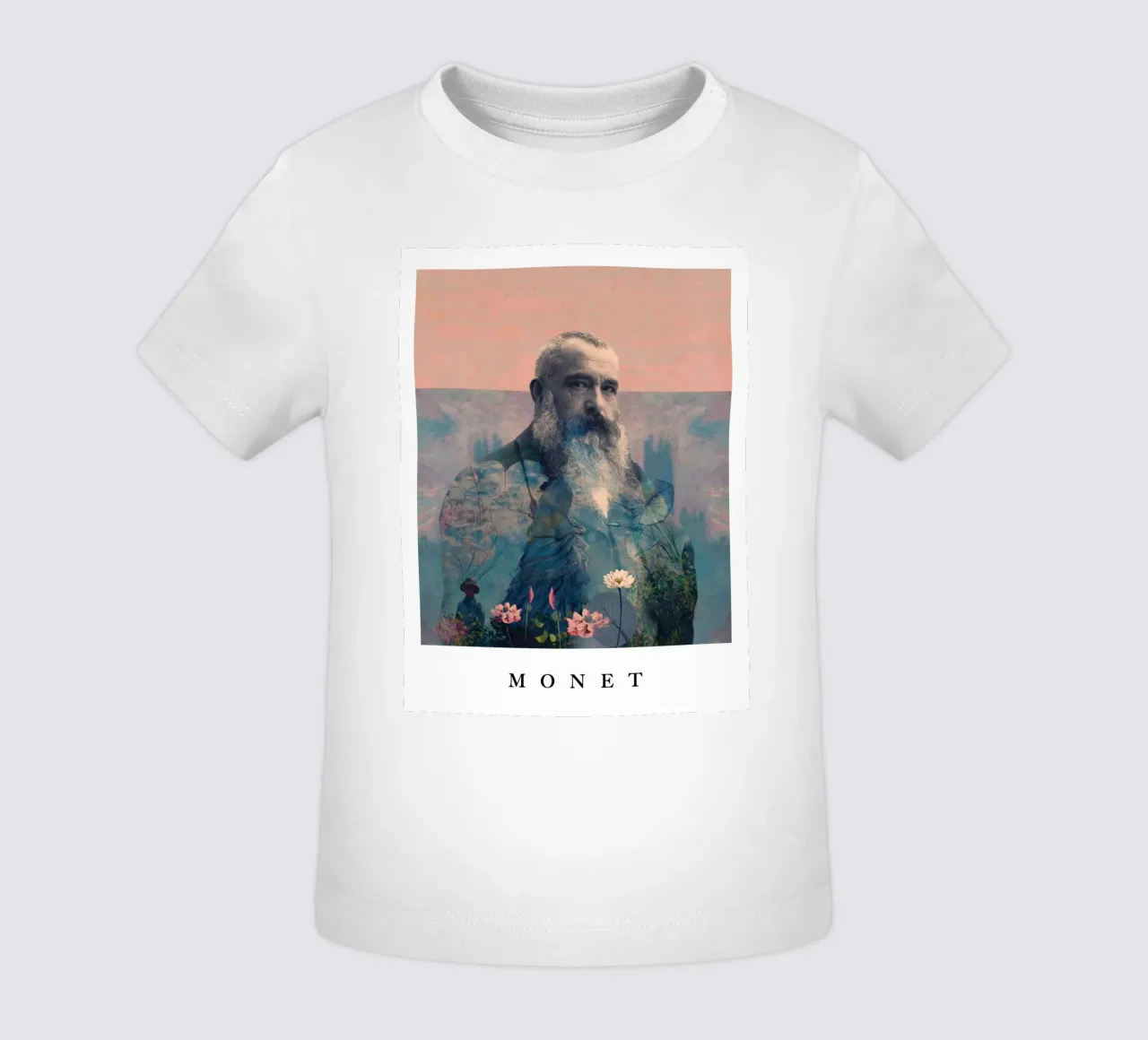 for Claude Monet with border maglietta neonato da Frank Moth