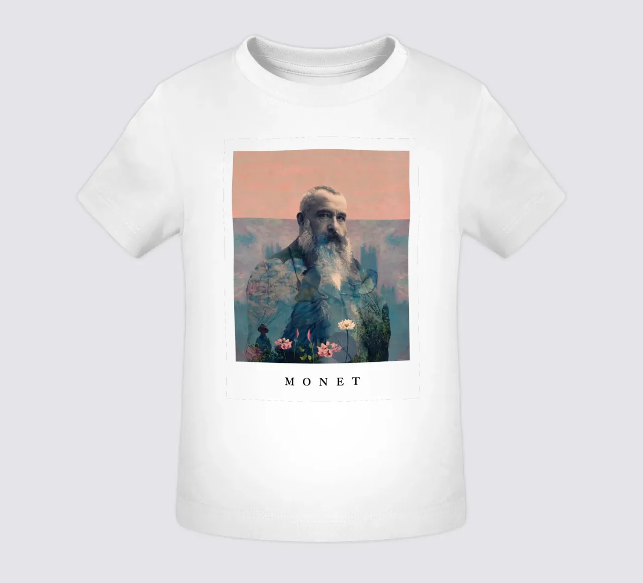 for Claude Monet with border maglietta neonato da Frank Moth