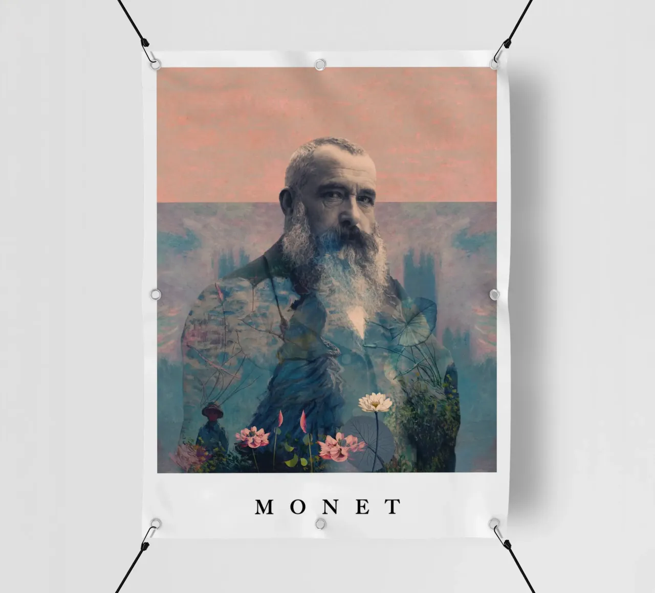 for Claude Monet with border telo in pvc da Frank Moth