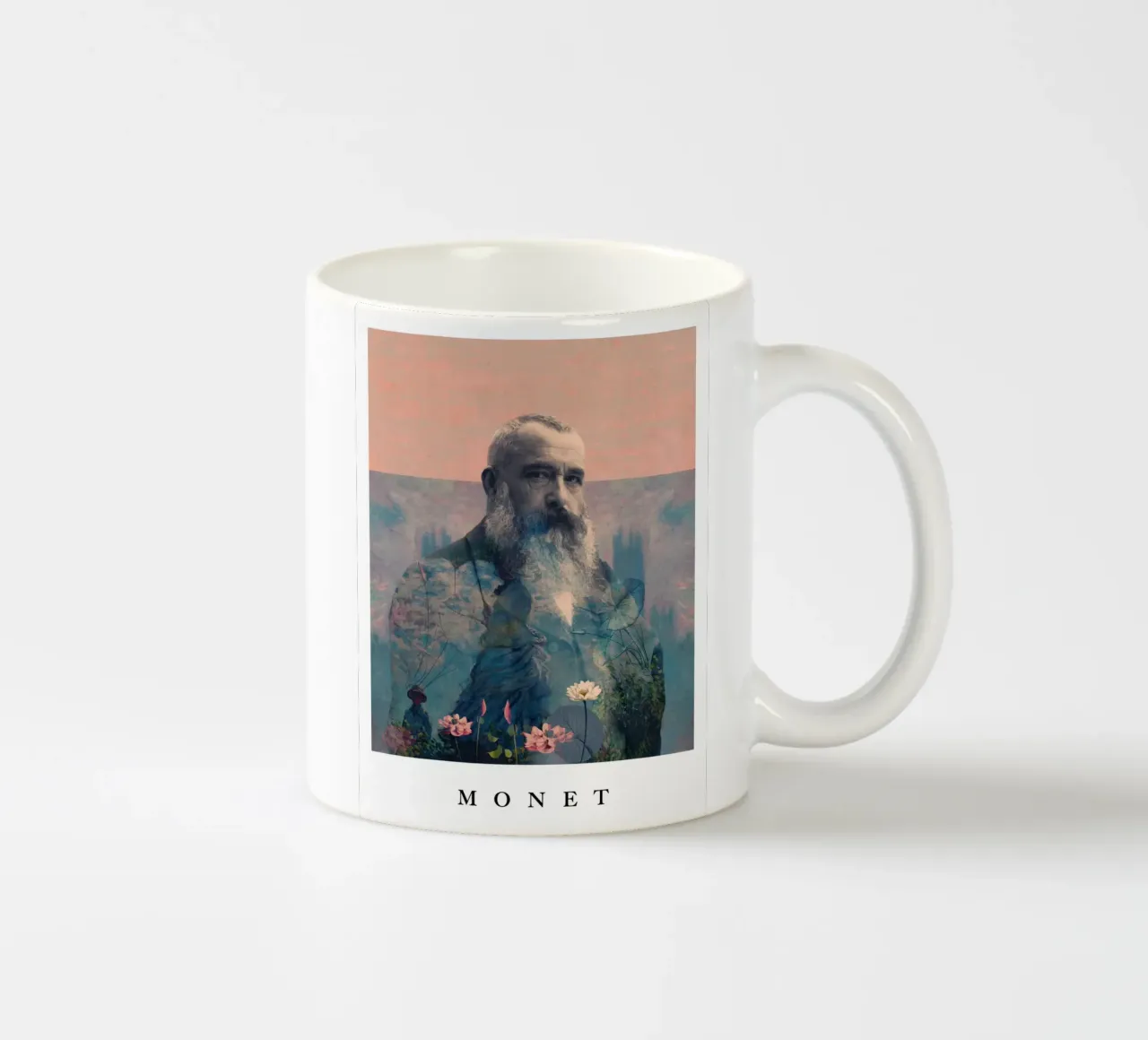 for Claude Monet with border tazza in ceramica da Frank Moth