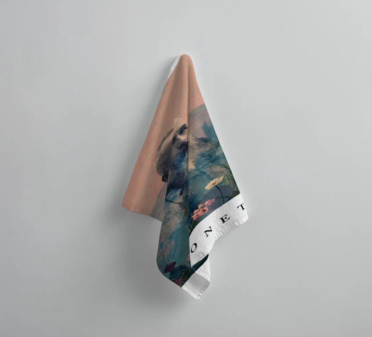 for Claude Monet with border asciugamano da bagno da Frank Moth