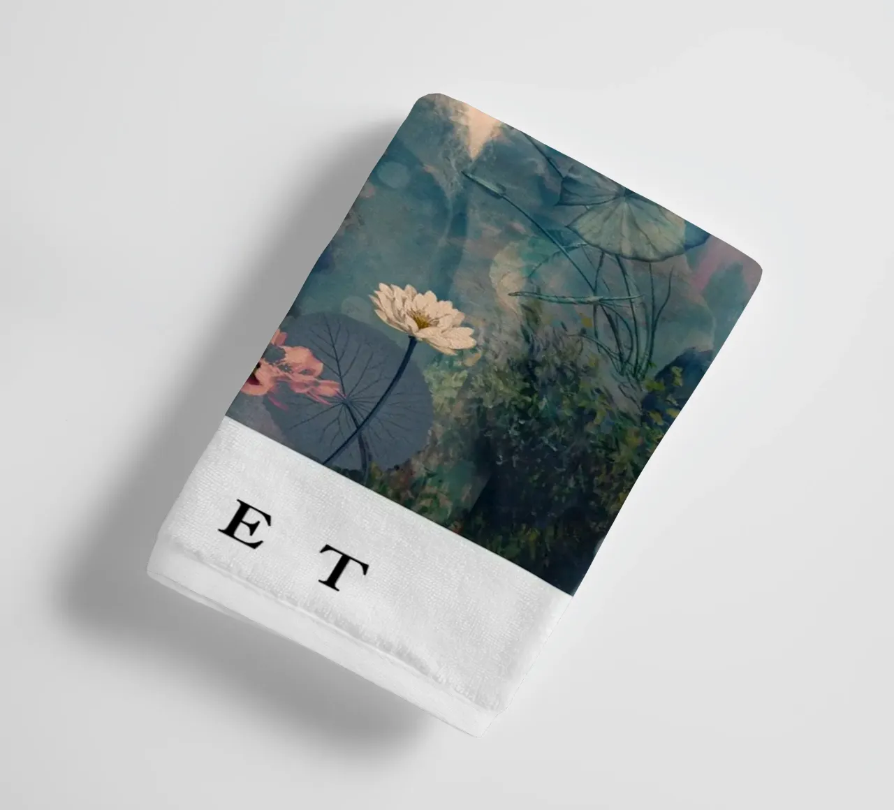 for Claude Monet with border asciugamano da bagno da Frank Moth