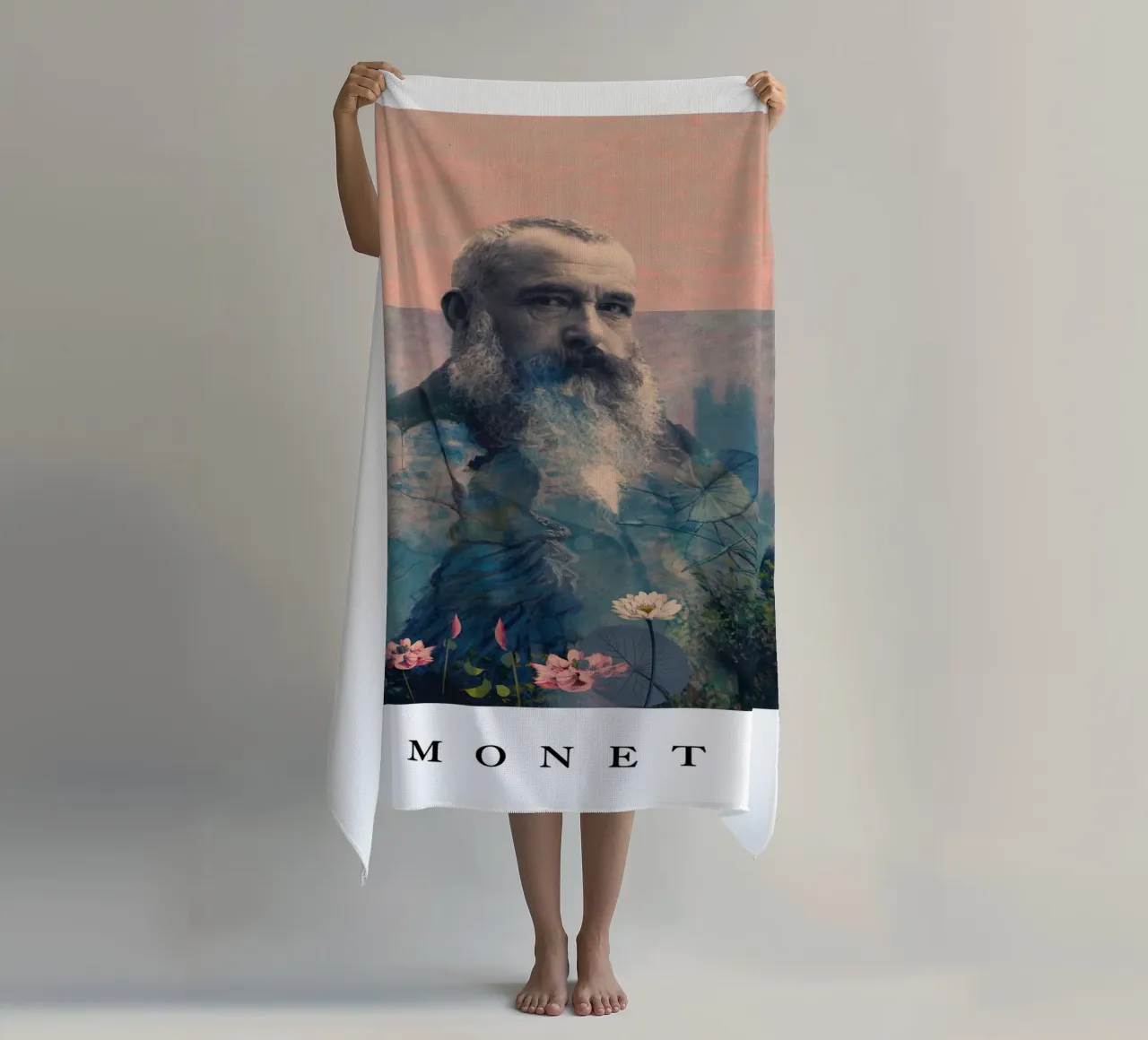 for Claude Monet with border telo mare da Frank Moth