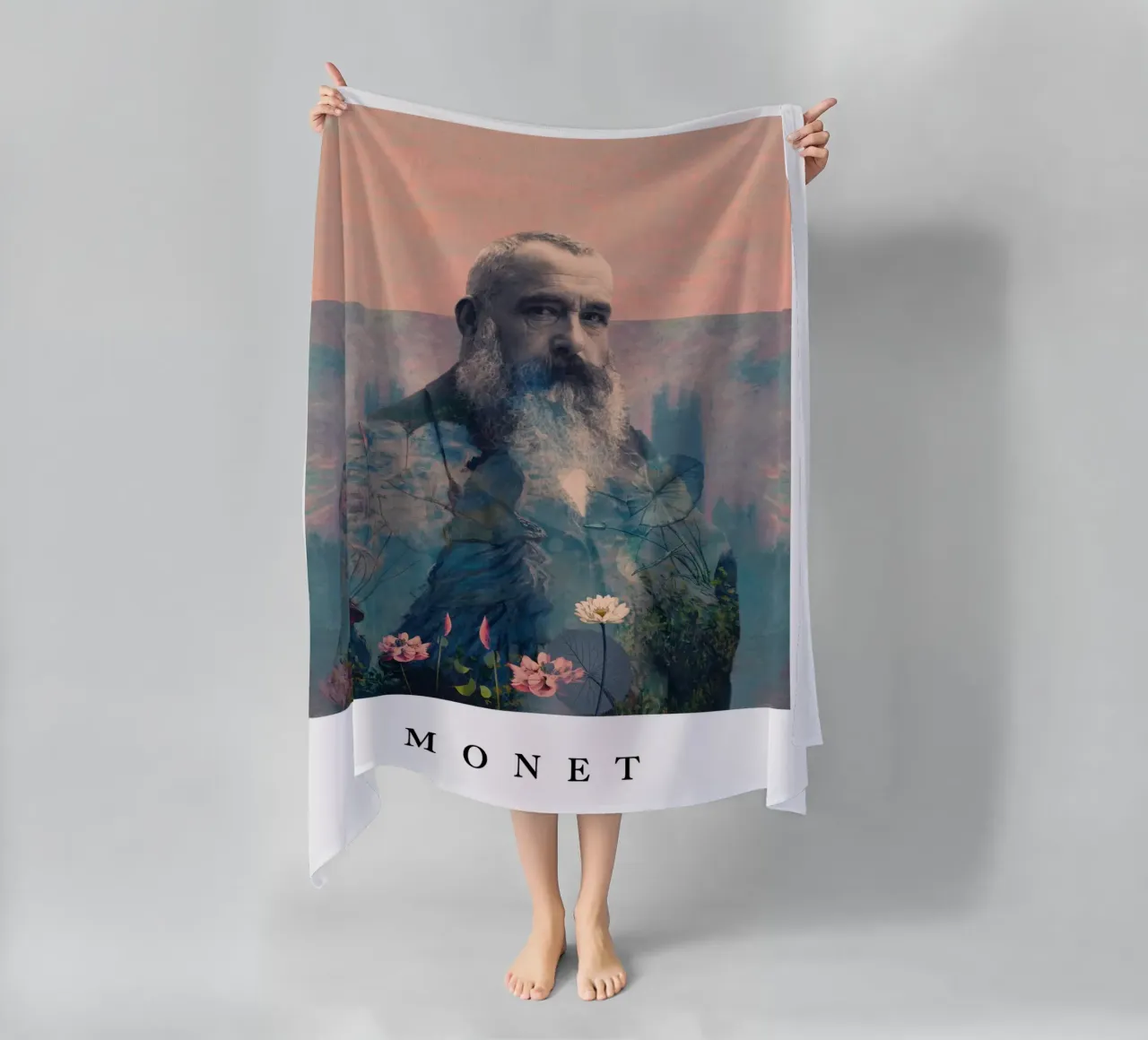 for Claude Monet with border telo mare da Frank Moth