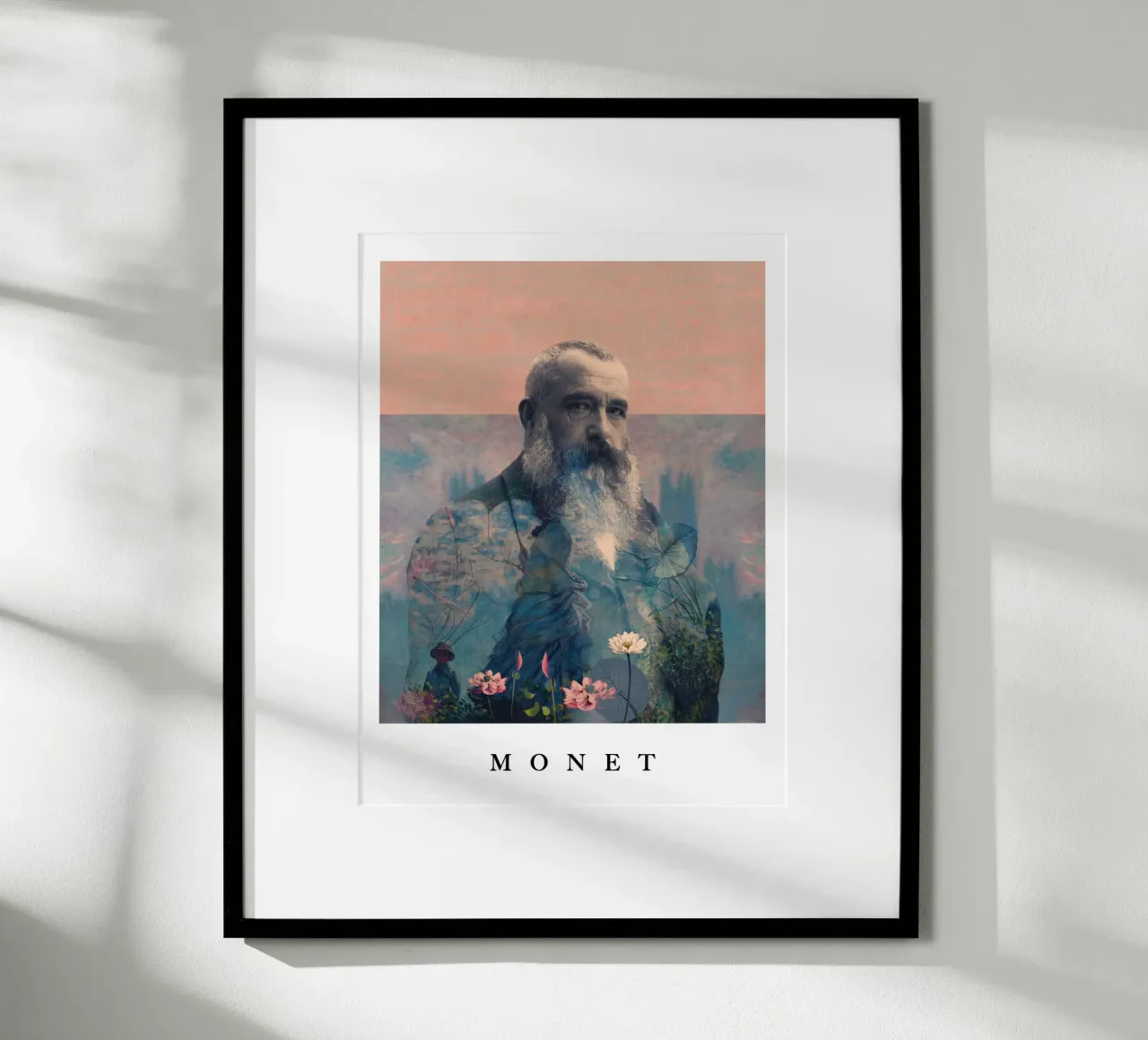 for Claude Monet with border carta hahnemühle da Frank Moth