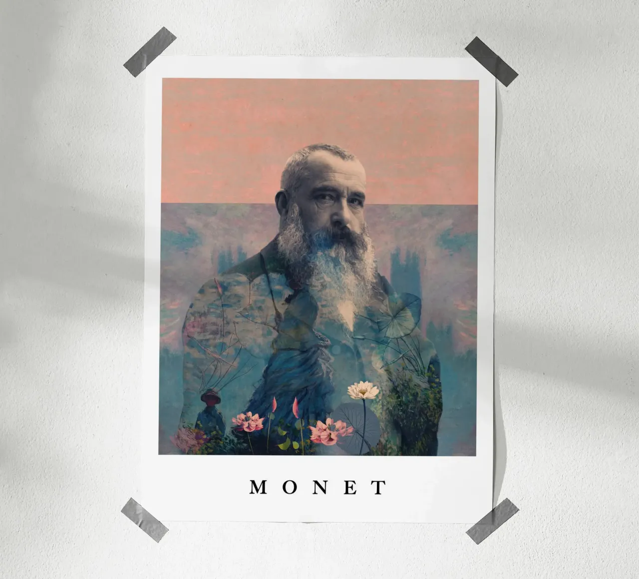 for Claude Monet with border carta hahnemühle da Frank Moth