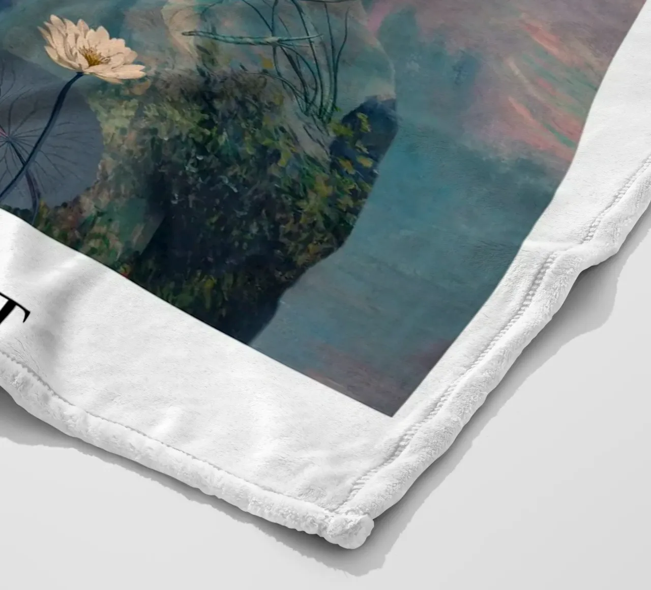 for Claude Monet with border coperta in pile da Frank Moth