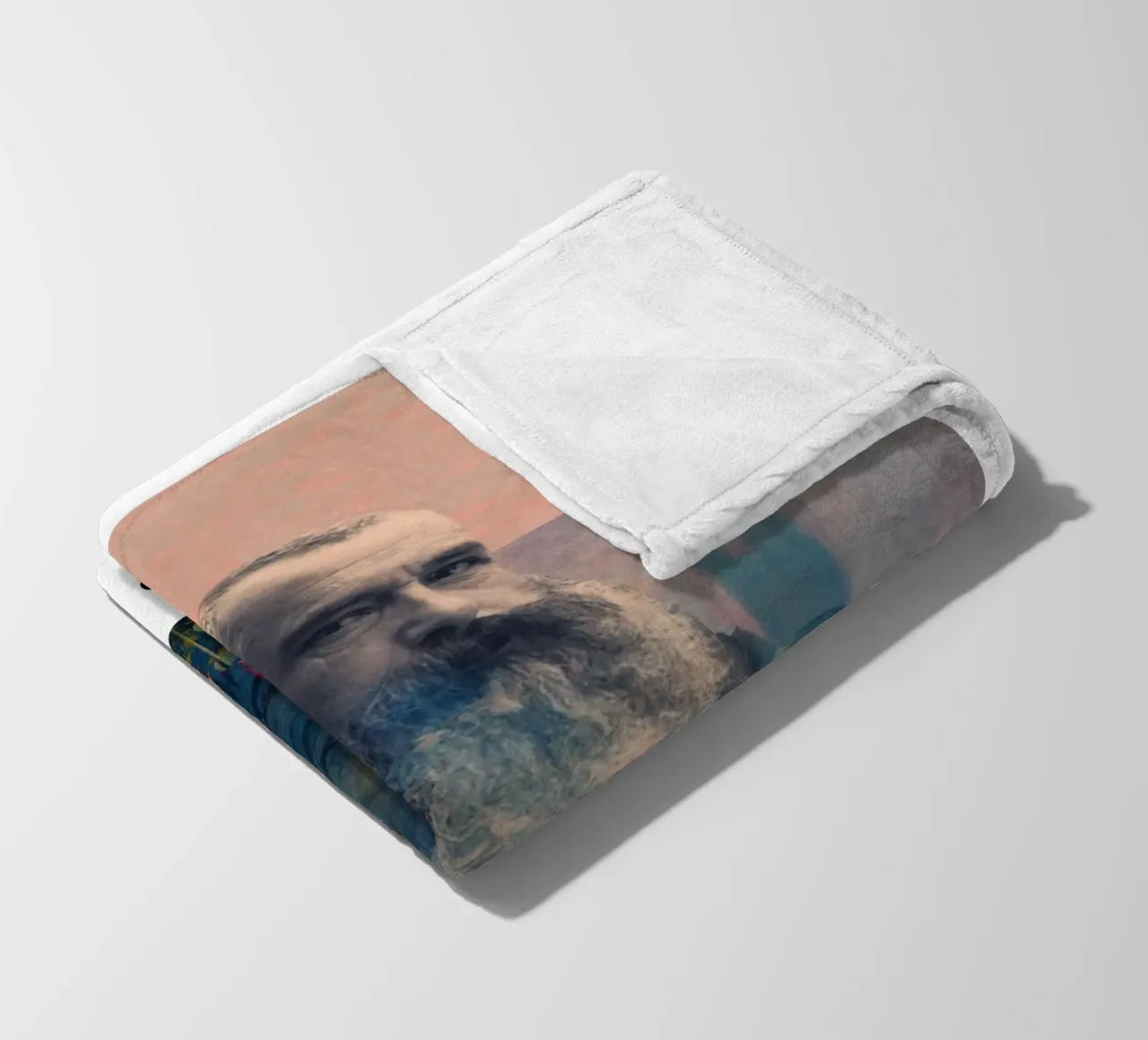 for Claude Monet with border coperta in pile da Frank Moth