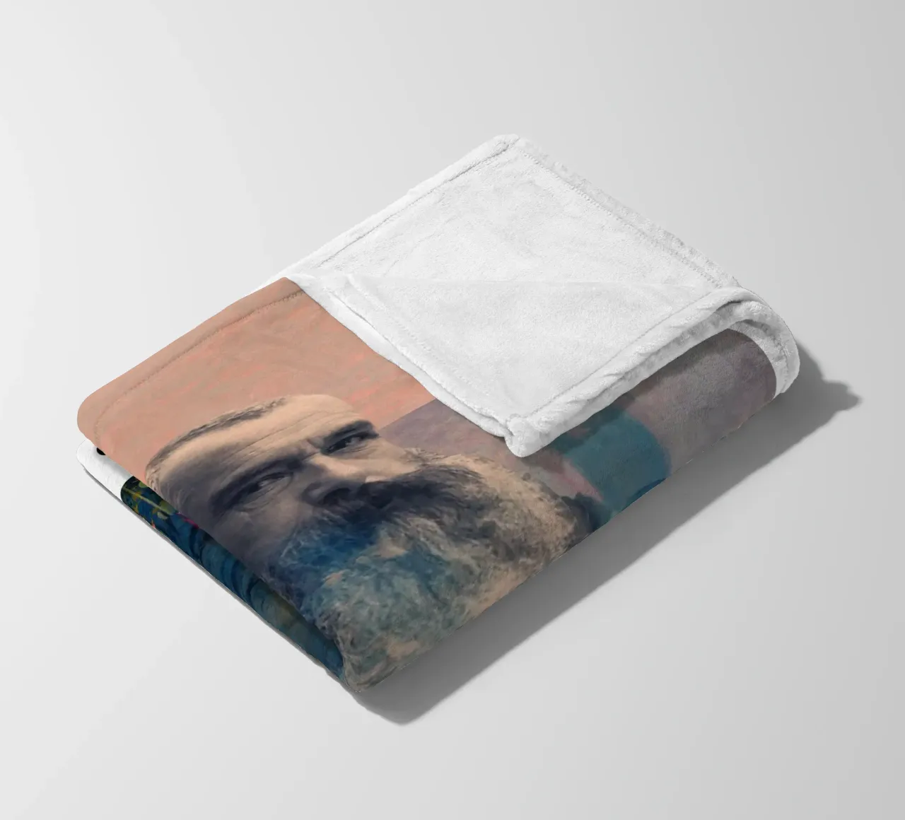 for Claude Monet with border coperta in pile da Frank Moth