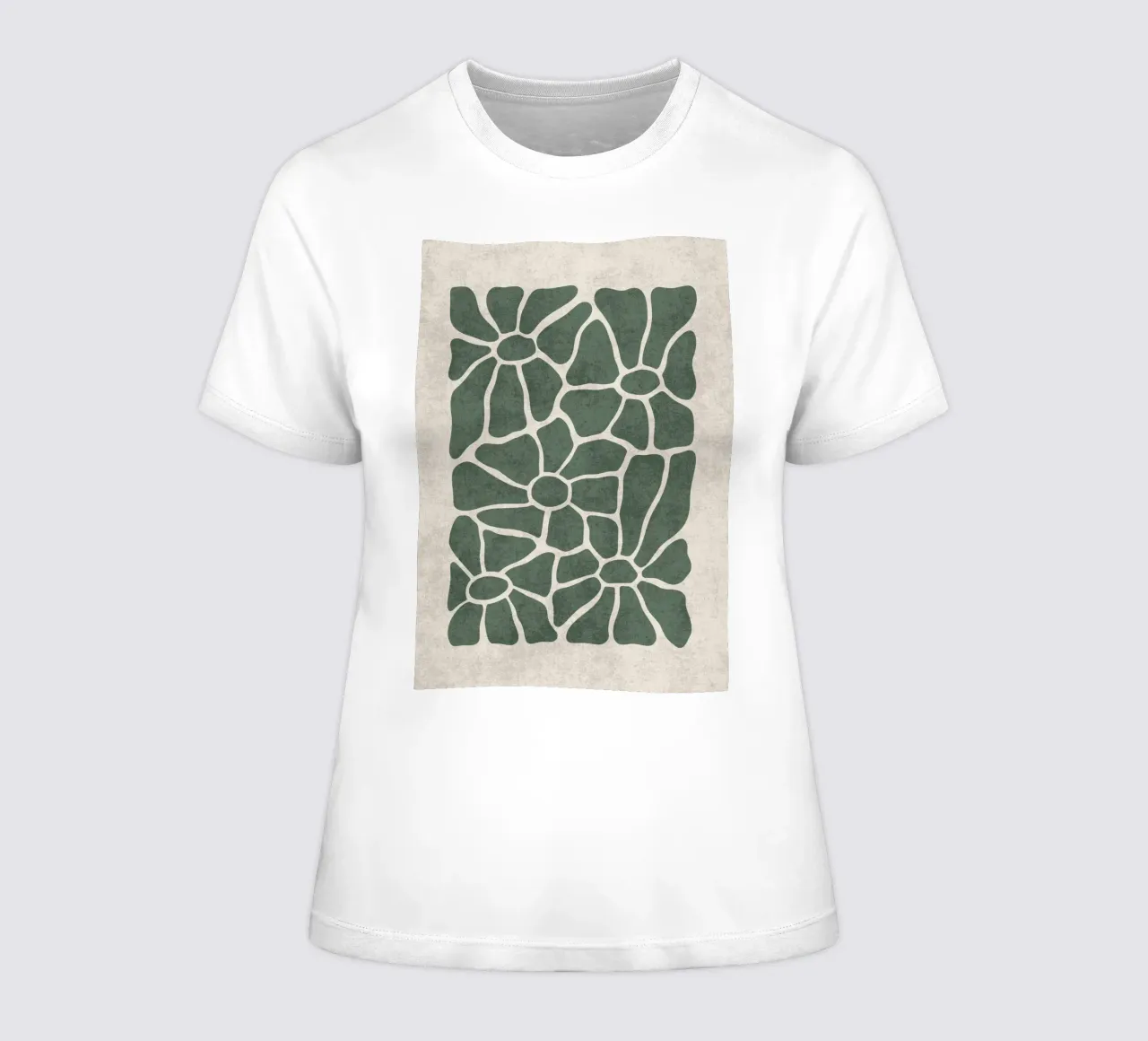 Floral Mosaic women's fitted t-shirt by DesignArt