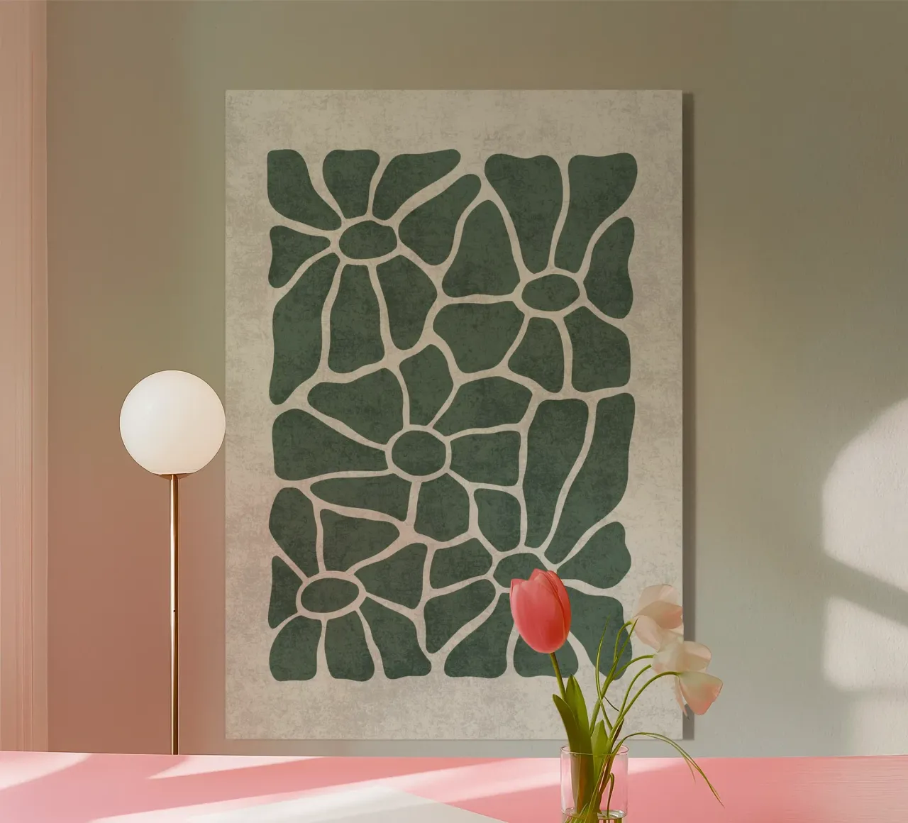 Floral Mosaic acrylic glass by DesignArt