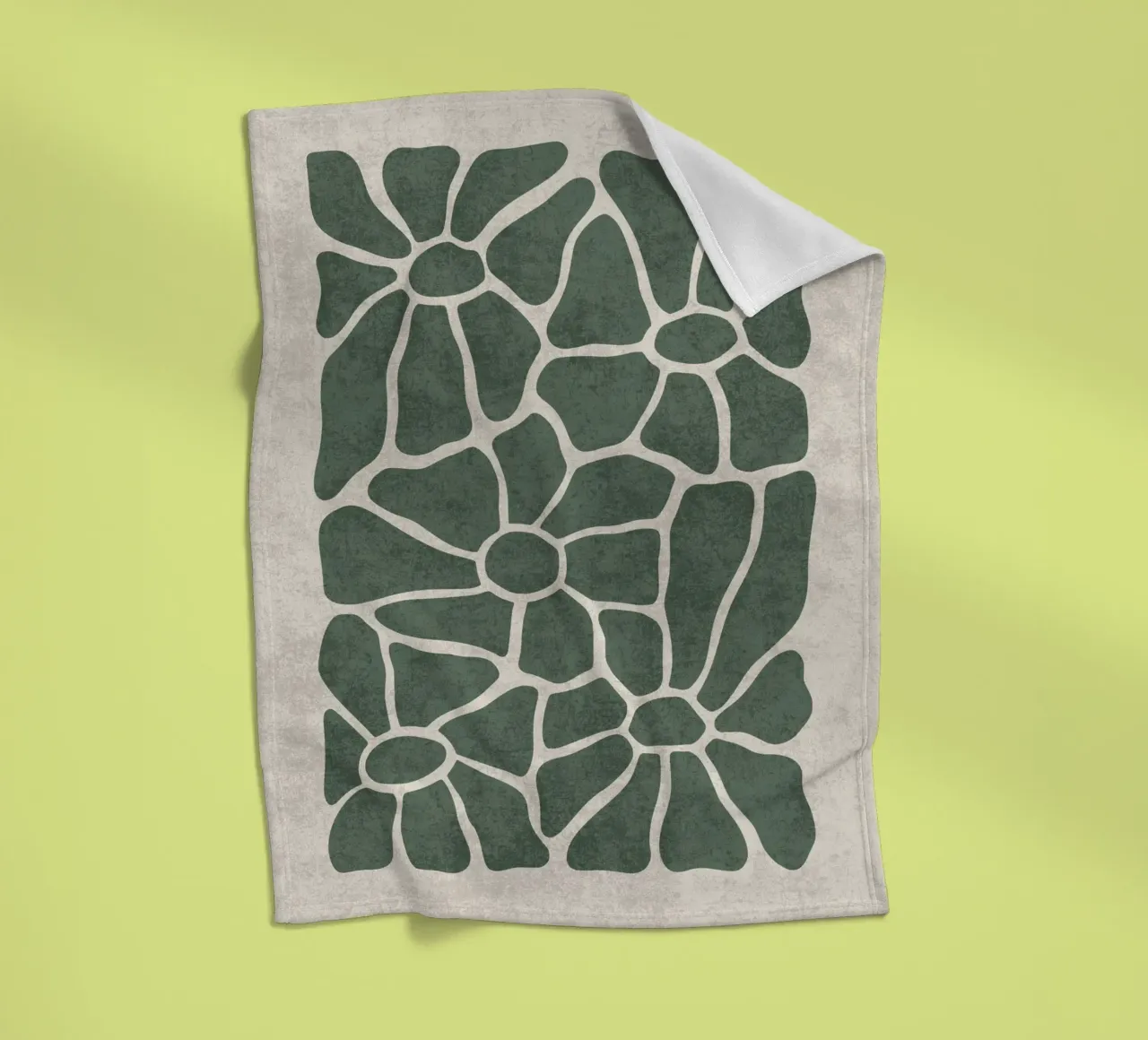 Mosaico floreale coperta in pile da DesignArt