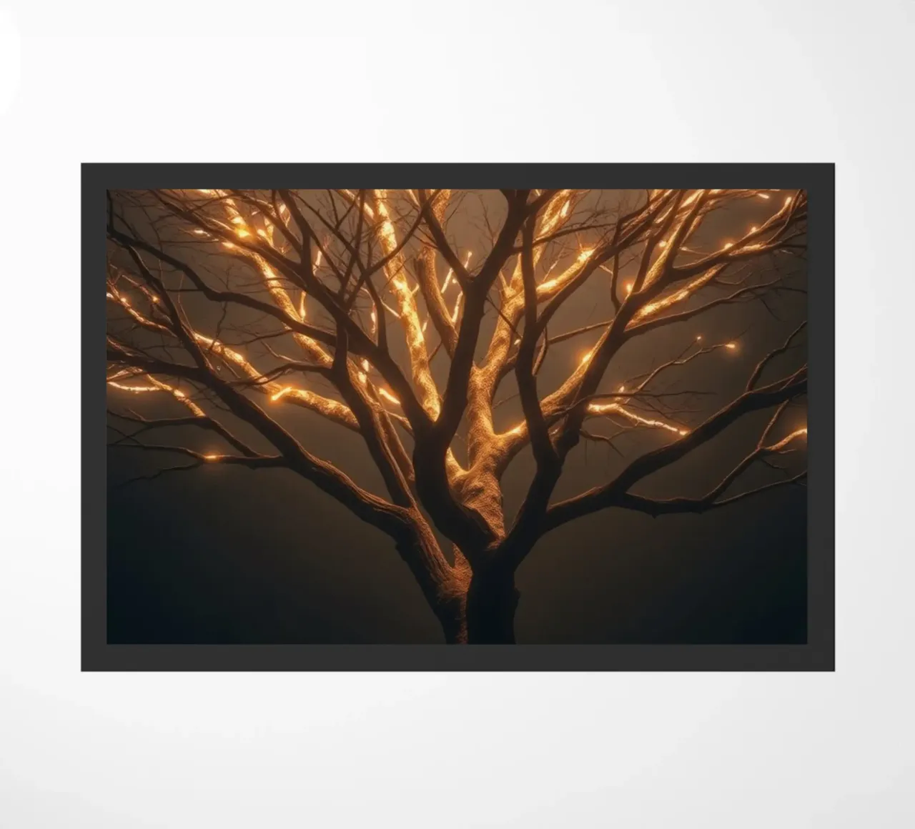 I rami di un albero illuminati creano un astratto accattivante zerbino da DesignDoodle