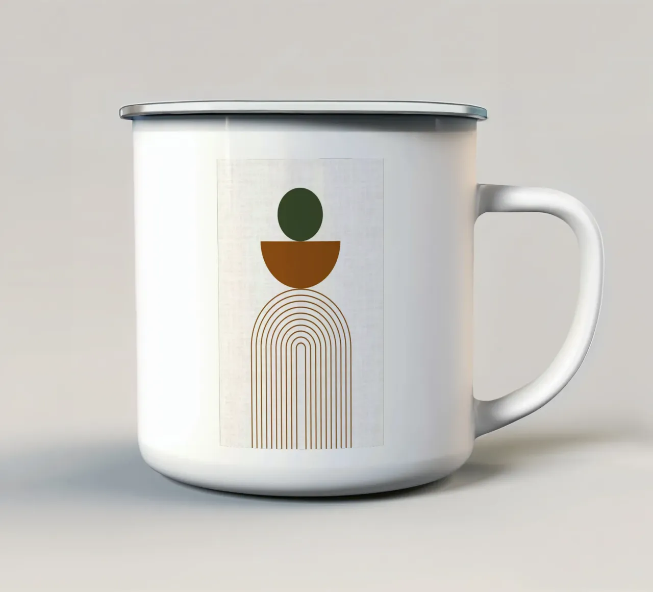 Echoënde bogen emaille mok van DesignArt