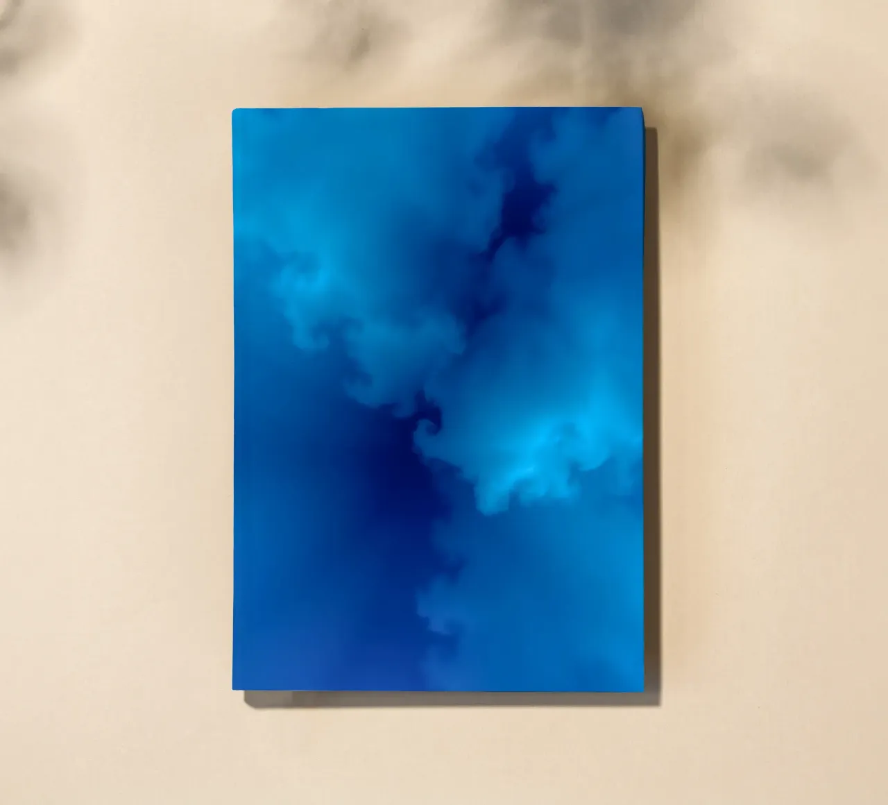 Soft blue abstract wallpaper creating a serene and calming notebook by DesignDoodle