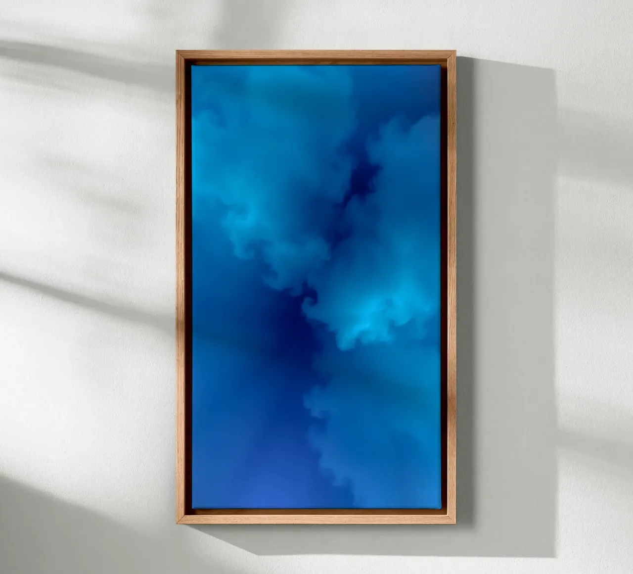Soft blue abstract wallpaper creating a serene and calming canvas by DesignDoodle