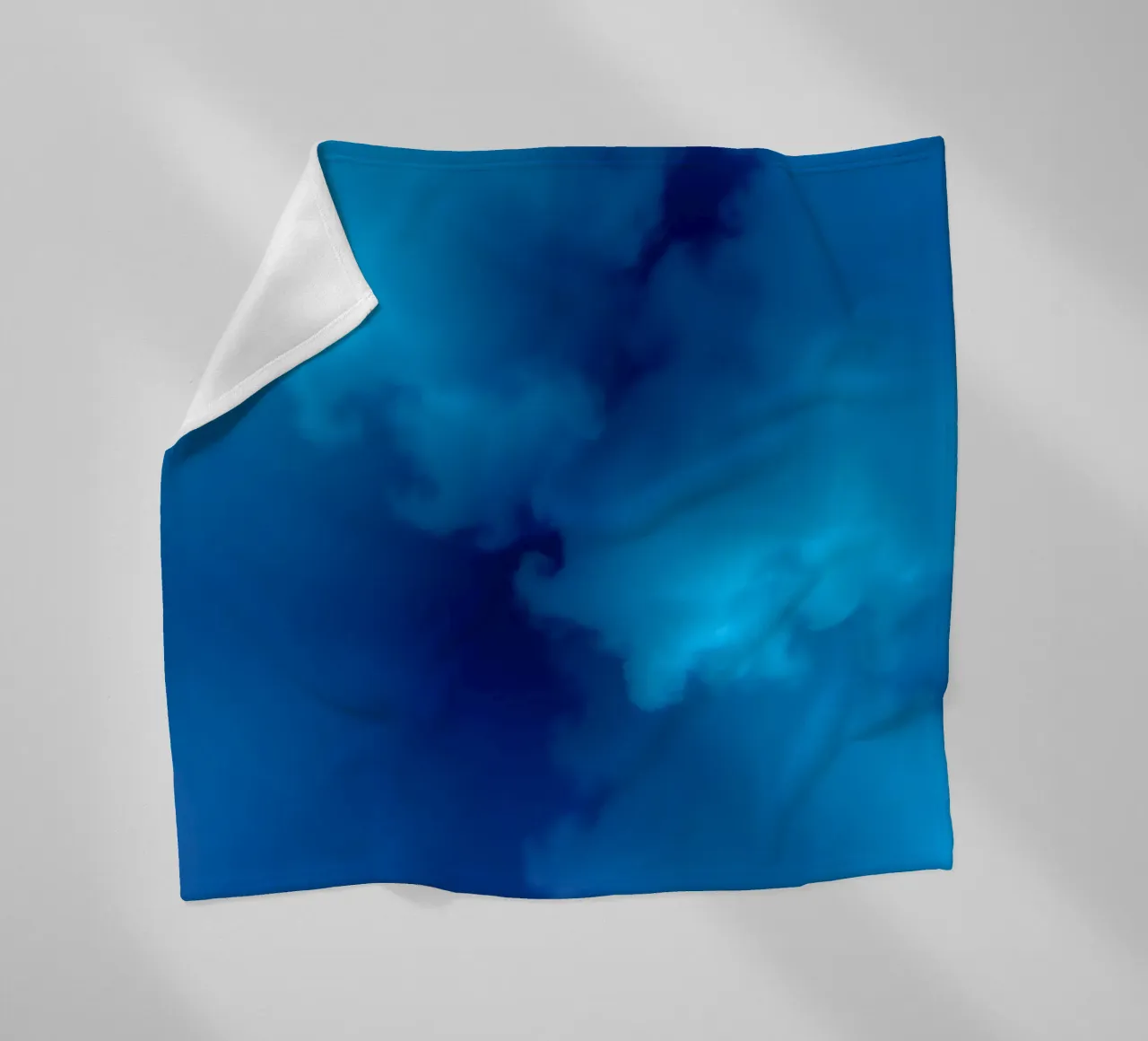 Soft blue abstract wallpaper creating a serene and calming fleece blanket by DesignDoodle