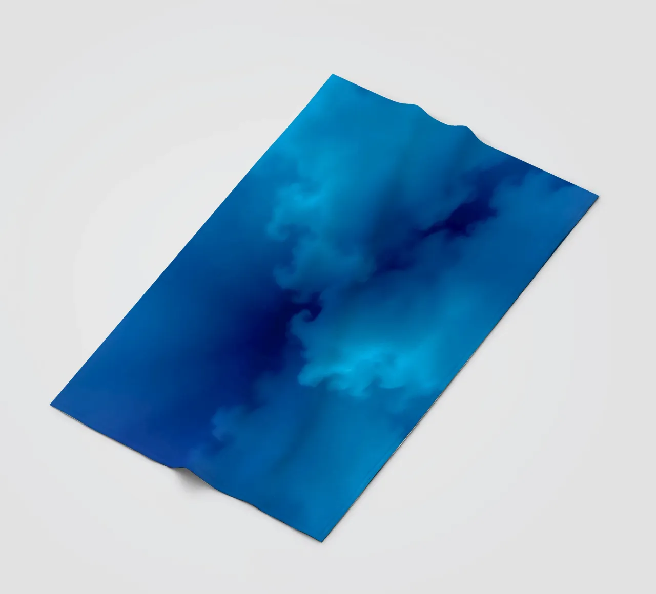 Soft blue abstract wallpaper creating a serene and calming fleece blanket by DesignDoodle