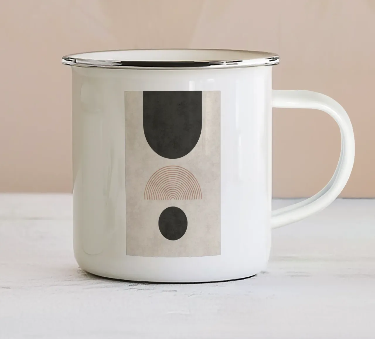 Flusso circolare tazza in smalto da DesignArt