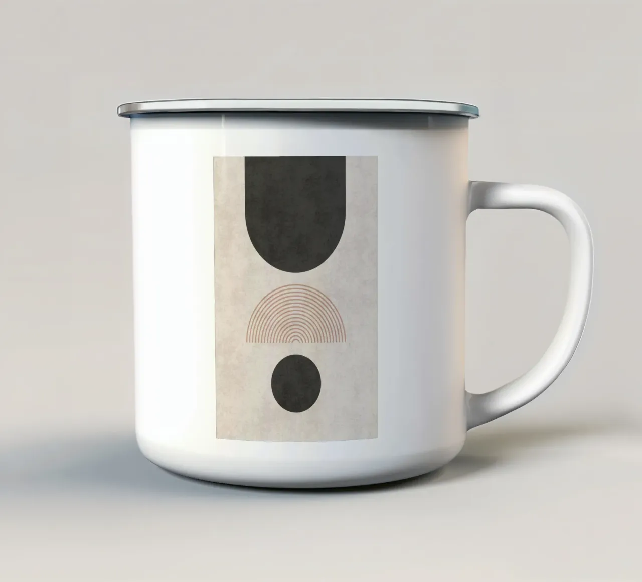Flusso circolare tazza in smalto da DesignArt