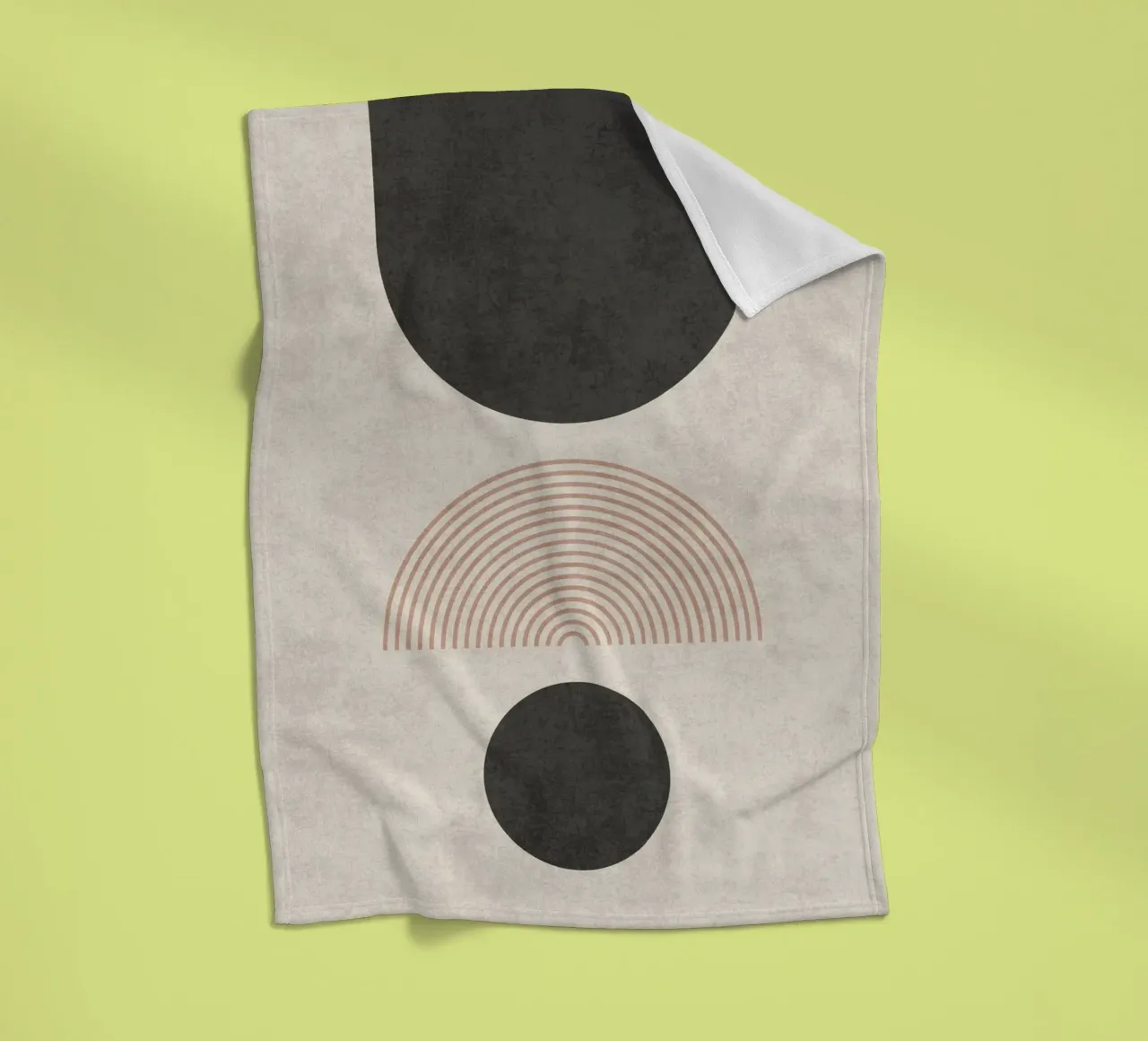 Cirkelvormige stroom fleecedeken van DesignArt