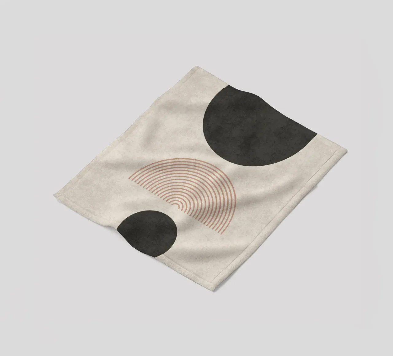 Cirkelvormige stroom fleecedeken van DesignArt