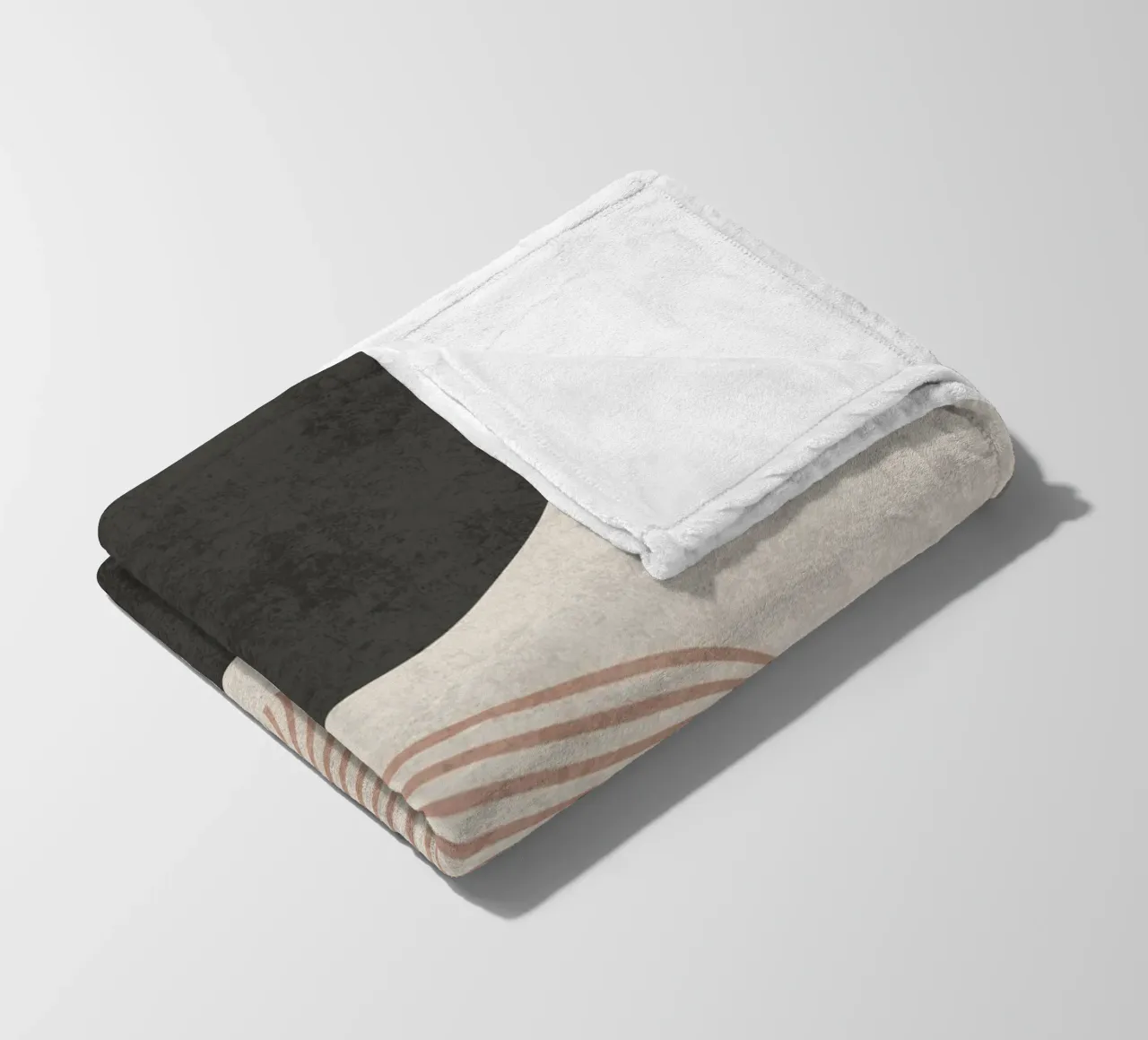 Cirkelvormige stroom fleecedeken van DesignArt