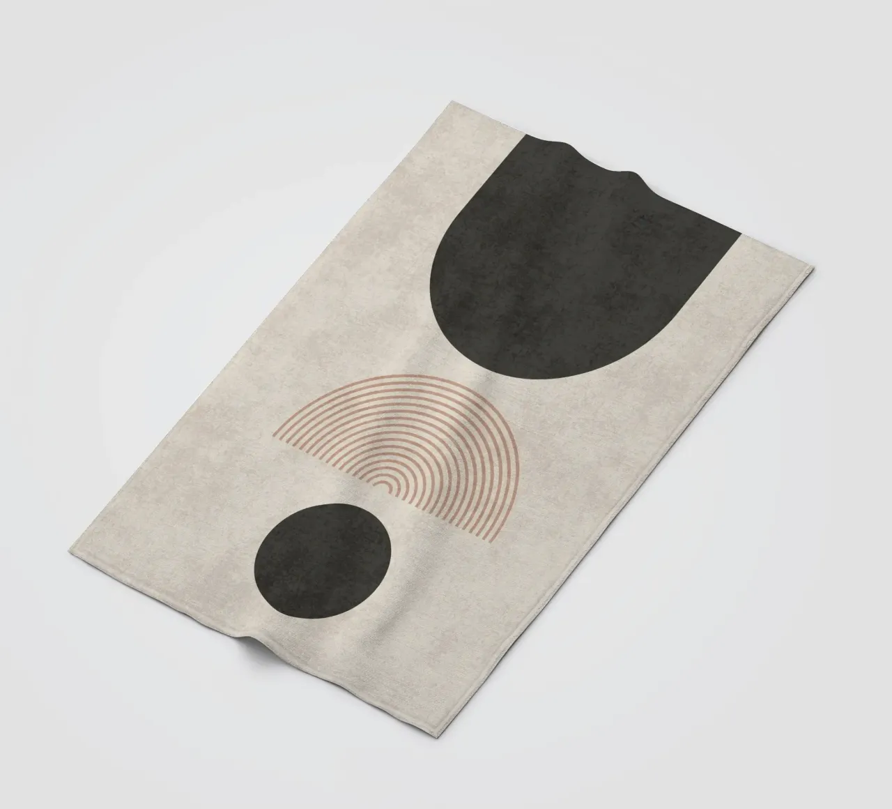 Cirkelvormige stroom fleecedeken van DesignArt