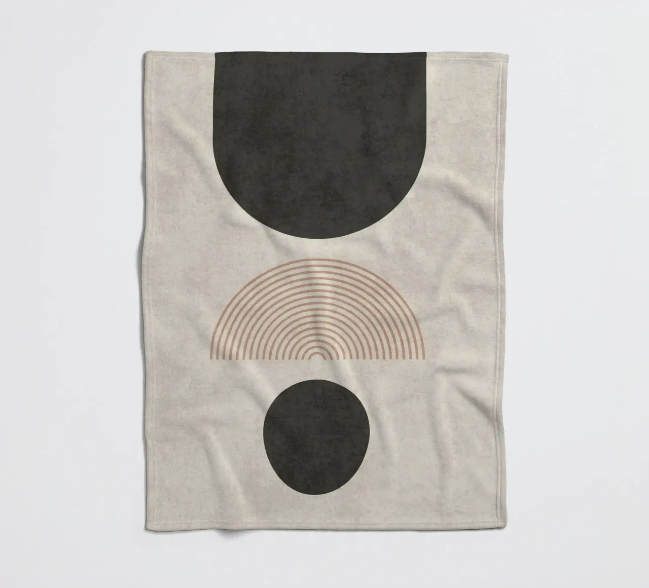 Cirkelvormige stroom fleecedeken van DesignArt