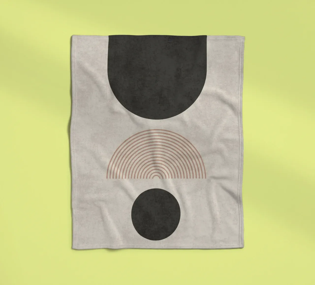 Cirkelvormige stroom fleecedeken van DesignArt