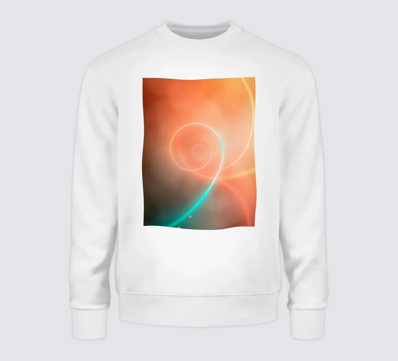 Dynamisch abstract spiraalontwerp met zachte verlopen sweatshirt van DesignDoodle