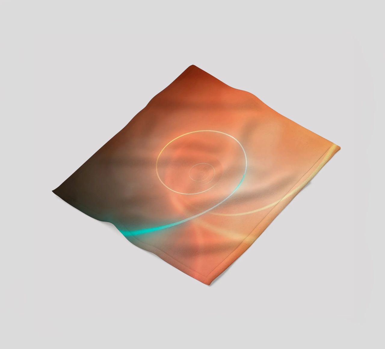 Dynamic abstract spiral design with soft gradients fleece blanket by DesignDoodle