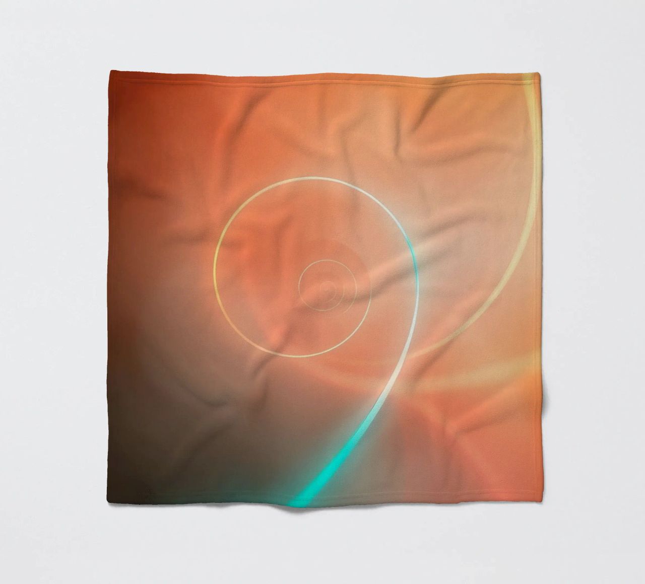 Dynamic abstract spiral design with soft gradients fleece blanket by DesignDoodle