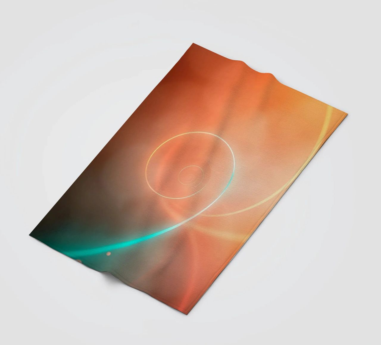 Dynamic abstract spiral design with soft gradients fleece blanket by DesignDoodle